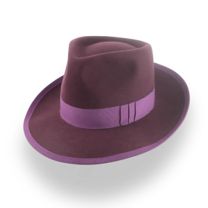 Refined Rabbit Fur Felt Classic Crown Fedora Hat