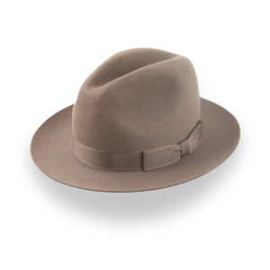 Tailored Taupe Center Dent Fedora Hat