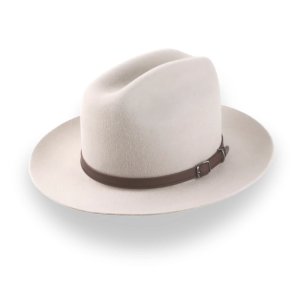 Structured Beige Structured Brim Western Hat