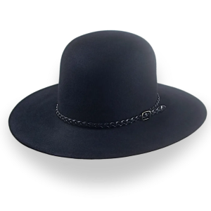 Balanced Black Open Crown Western Hat