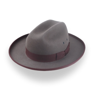 Streamlined Caribou Grey Structured Brim Western Hat