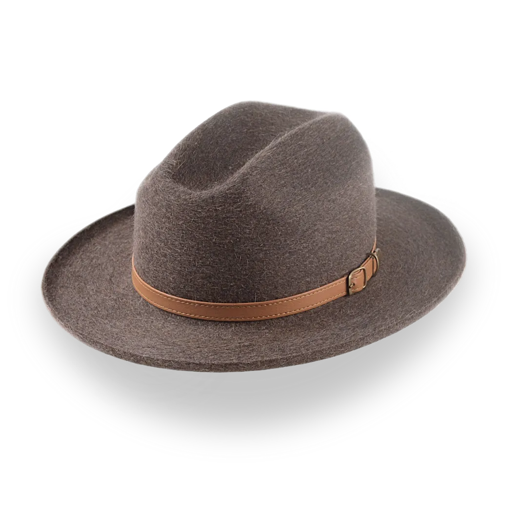 Timeless Brown Fur Felt Structured Brim Western Hat