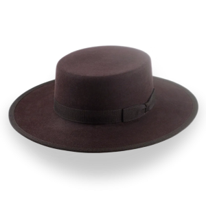 Refined Dark Brown Bolero Crown Western Hat