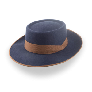 Classic Grey Telescope Crown Fedora Hat