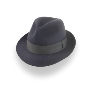 Formal Grey Felt Classic Crown Fedora Hat