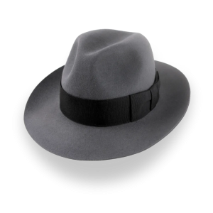 Tailored Grey Center Dent Fedora Hat