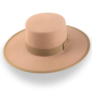 Traditional Brown Felt Structured Brim Western Hat