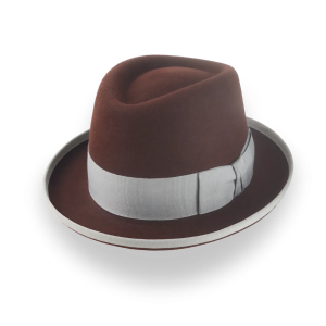 Relaxed Fur Felt Teardrop Crown Homburg Hat