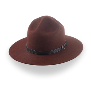Contoured Fur Felt Wide Brim Western Hat