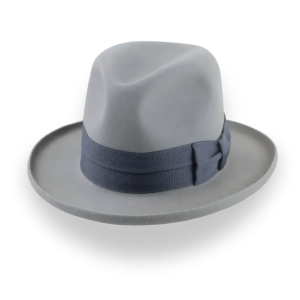 Understated Pewter Grey Classic Crown Fedora Hat