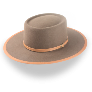 Balanced Desert Taupe Rabbit Fur Felt Structured Brim Western