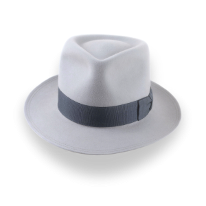 Heritage Grey Teardrop Crown Fedora Hat