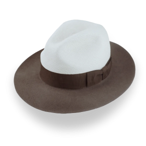 Relaxed Brown Felt Classic Crown Fedora Hat
