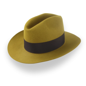 Structured Beaver Felt Classic Crown Fedora Hat