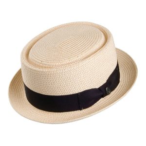 Black Crushable Diamond Crown Pork Pie Hat