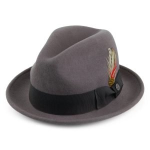 Grey Wool Felt English Bowler Hat