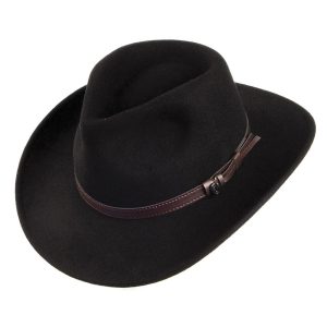 Navy Blue Crushable Wool Pork Pie Hat