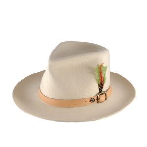 Casual Cream Classic Felt Hat