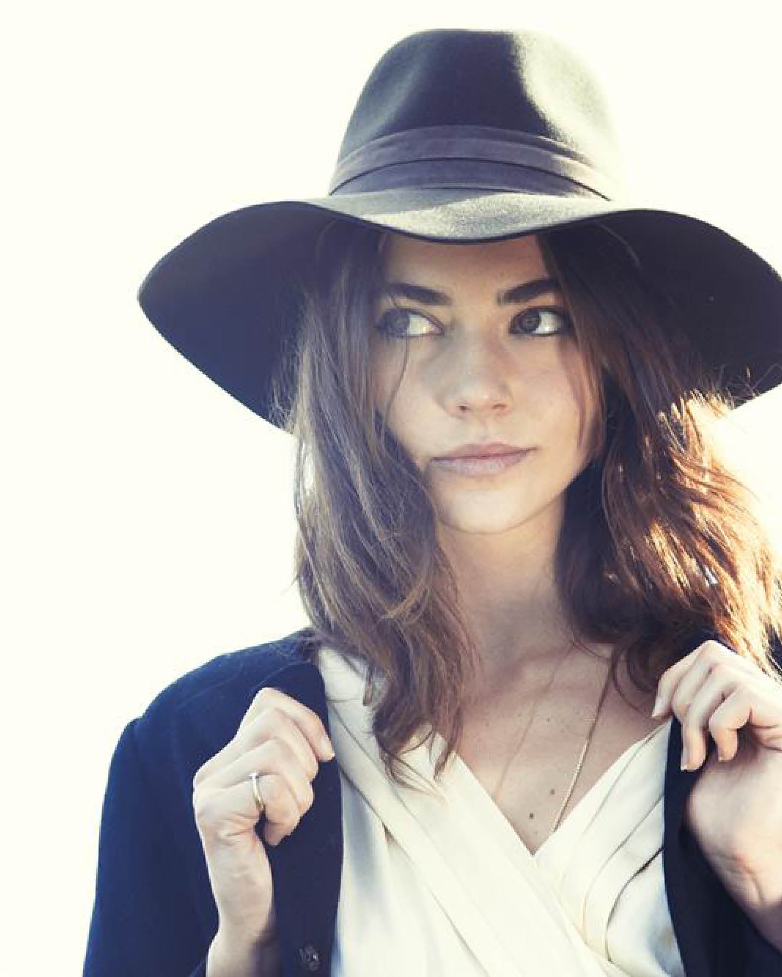 Structured Dusty Green Wide Brim Felt Hat - Image 7