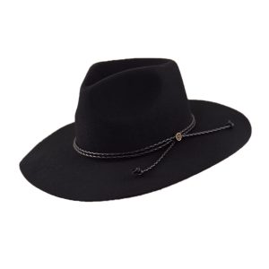 Relaxed Black Classic Felt Hat