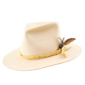 Polished Cream Wool Felt Classic Felt Hat